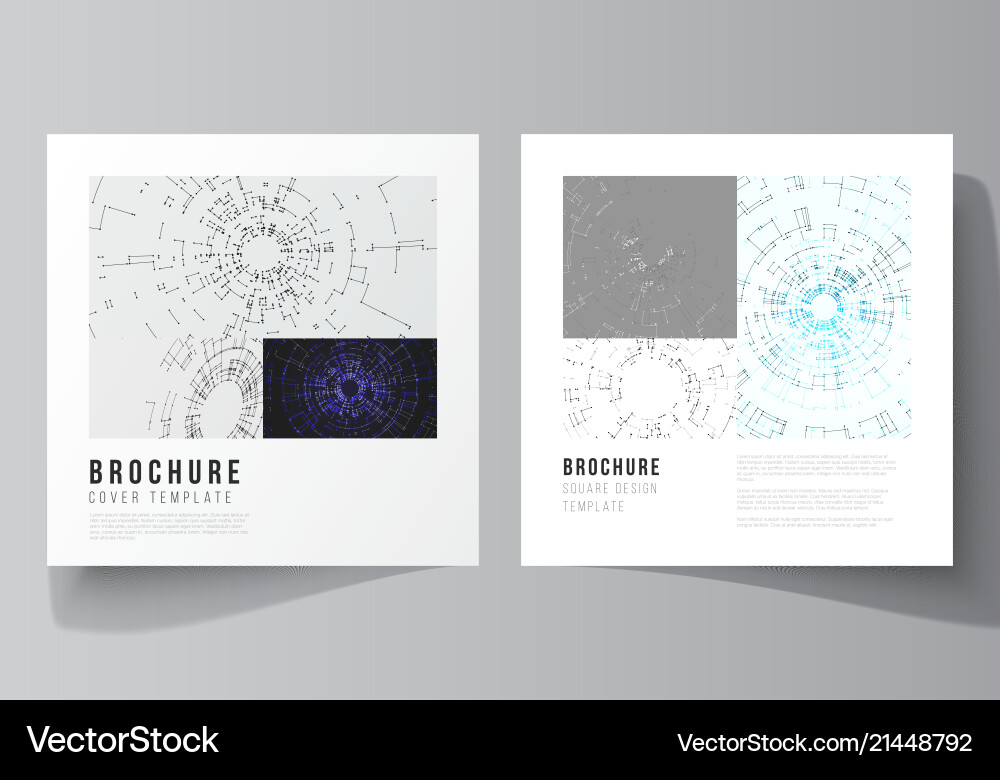 Layout of two square format covers Layout of two square format covers vector image