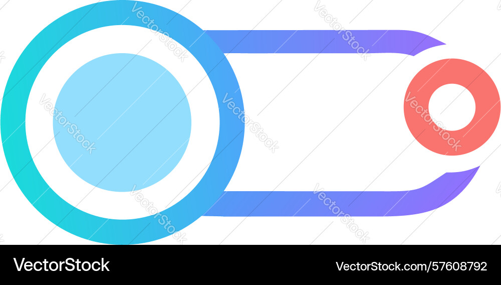Minimalist connection abstract link icon design vector image