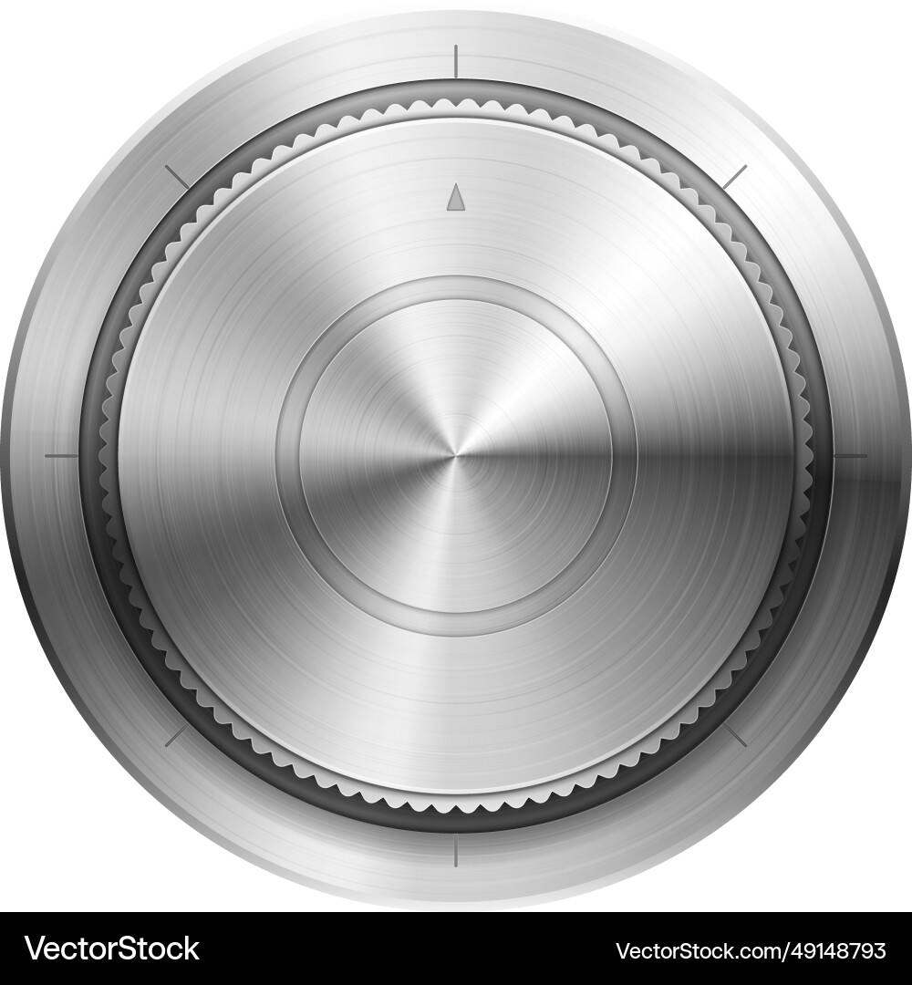 High detailed of metallic knob High detailed of metallic knob vector image