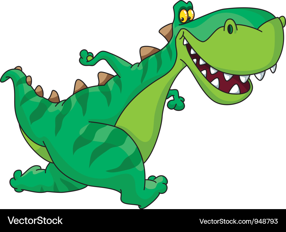 Running Tyrannosaurus Rex Vector Image