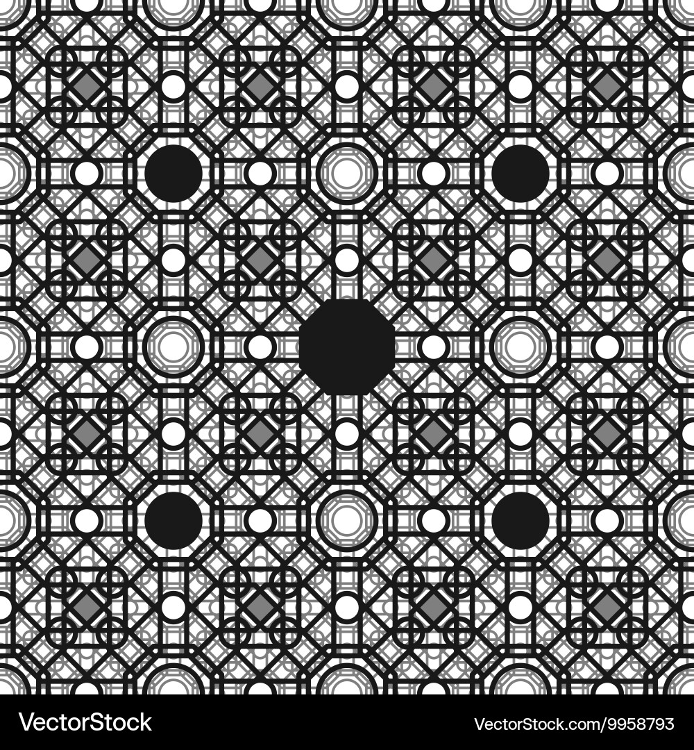 Seamless pattern with overlapping geometric shapes Vector Image