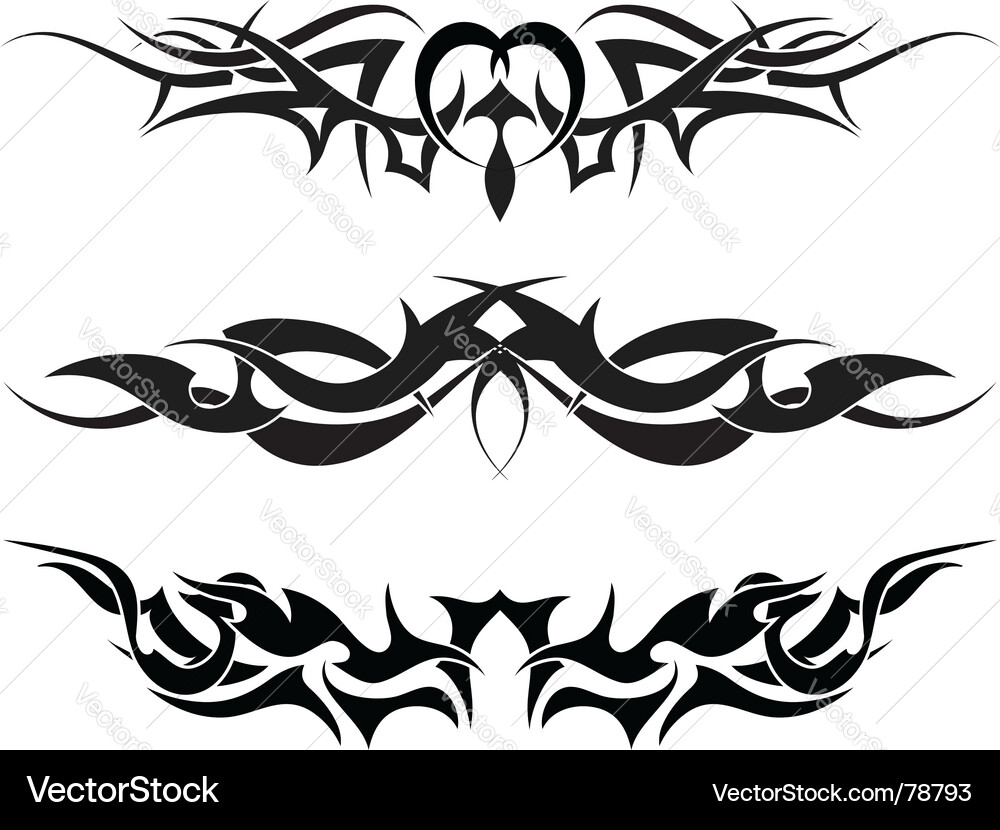 Tribal Scroll Patterns Vector Image