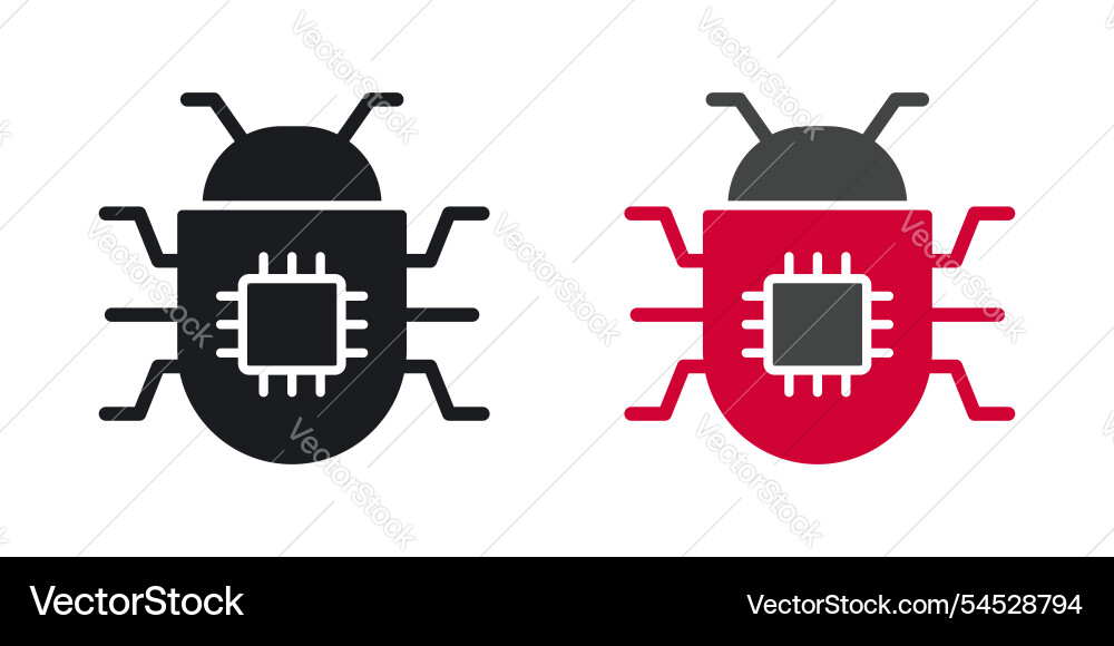 Computer bug icon vector image