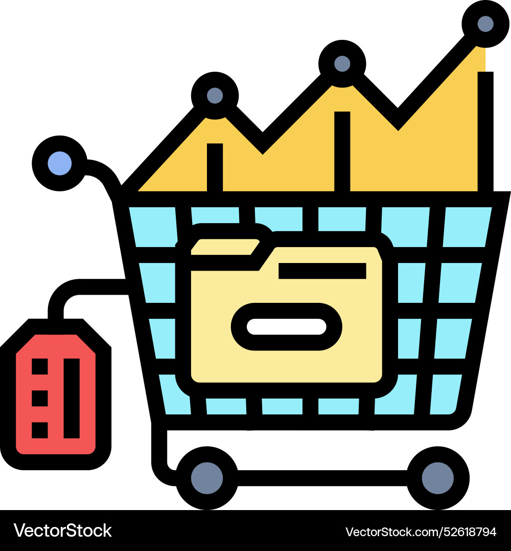 Data analysis technical sales engineer color icon Vector Image
