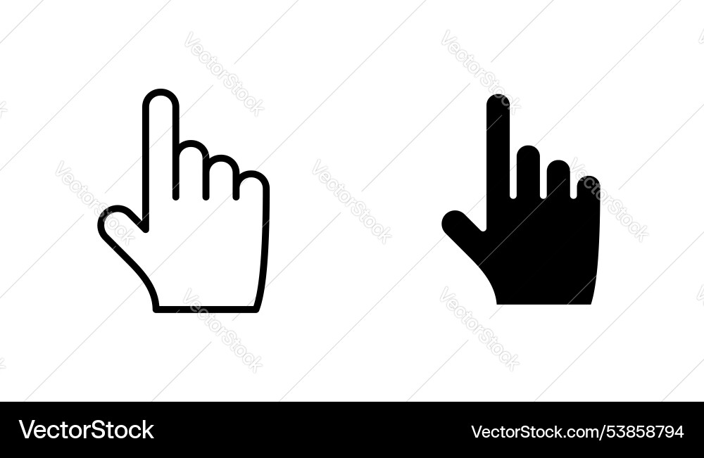 Finger-Symbol-Set Vektorbild