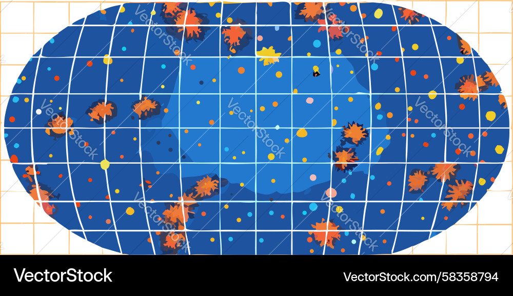 Global Network Mesh World Map Vector Image