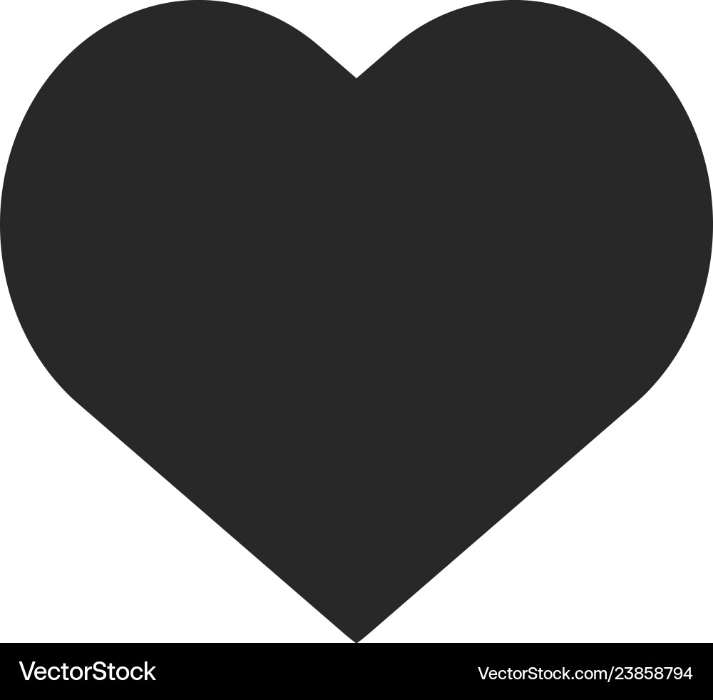 Heart icon love sign vector image