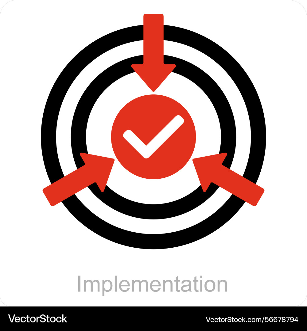 Implementation icon concept vector image