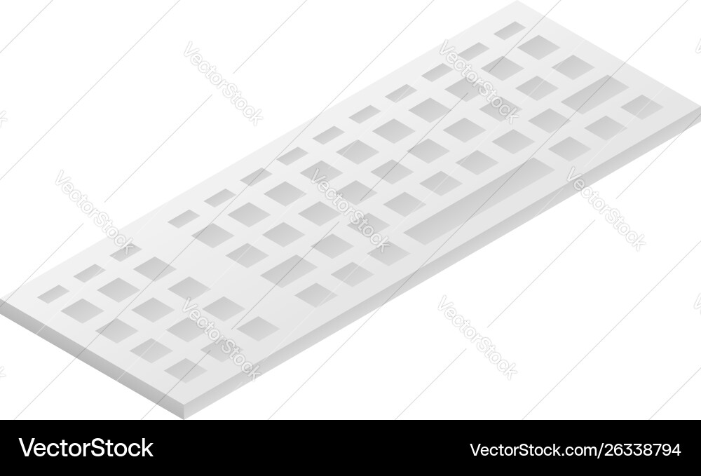 Keyboard computer icon isometric style vector image