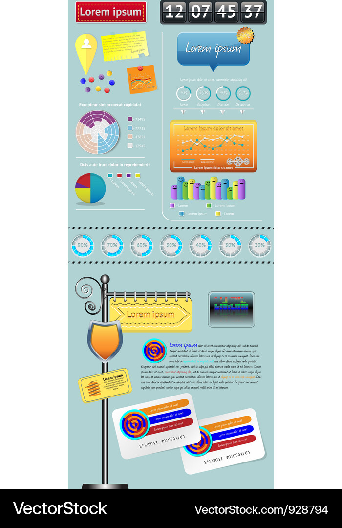 Set for the presentation Vector Image
