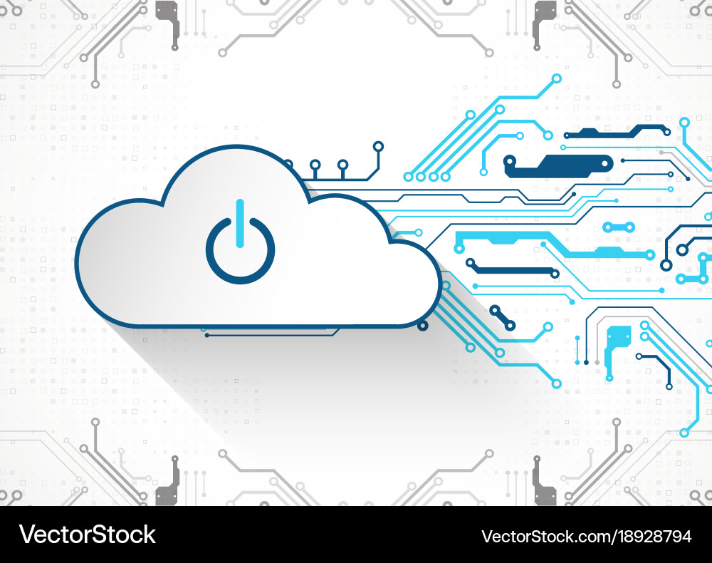 Web cloud technology business abstract background Vector Image