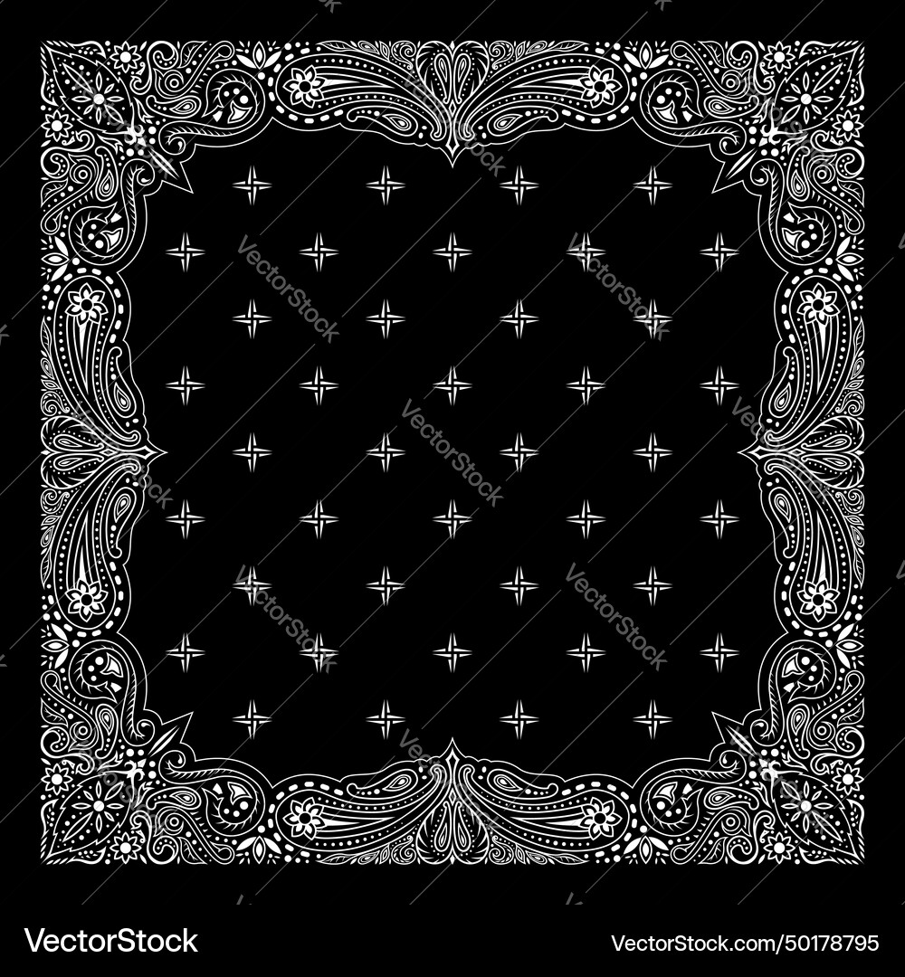 Bandana template 3 Bandana template 3 Vector Image