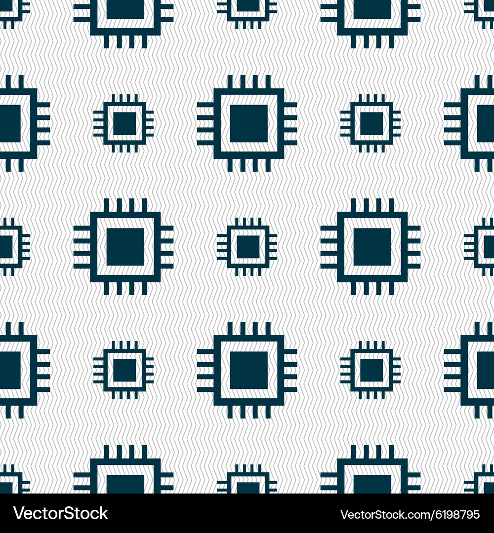 Central processing unit icon technology scheme Vector Image