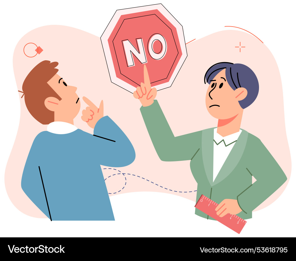 Refuse stopping to consider alternative Refuse stopping to consider alternative vector image