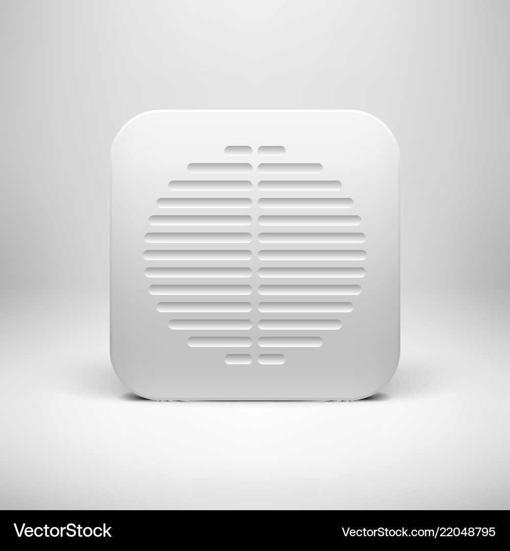 White abstract app icon button template vector image