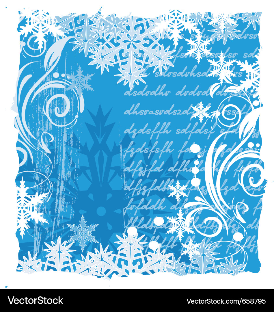 Winter Grunge Christmas Background Vector Image
