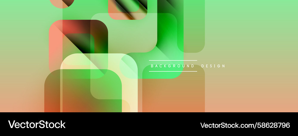 Abstract geometric shapes overlap creating Vector Image