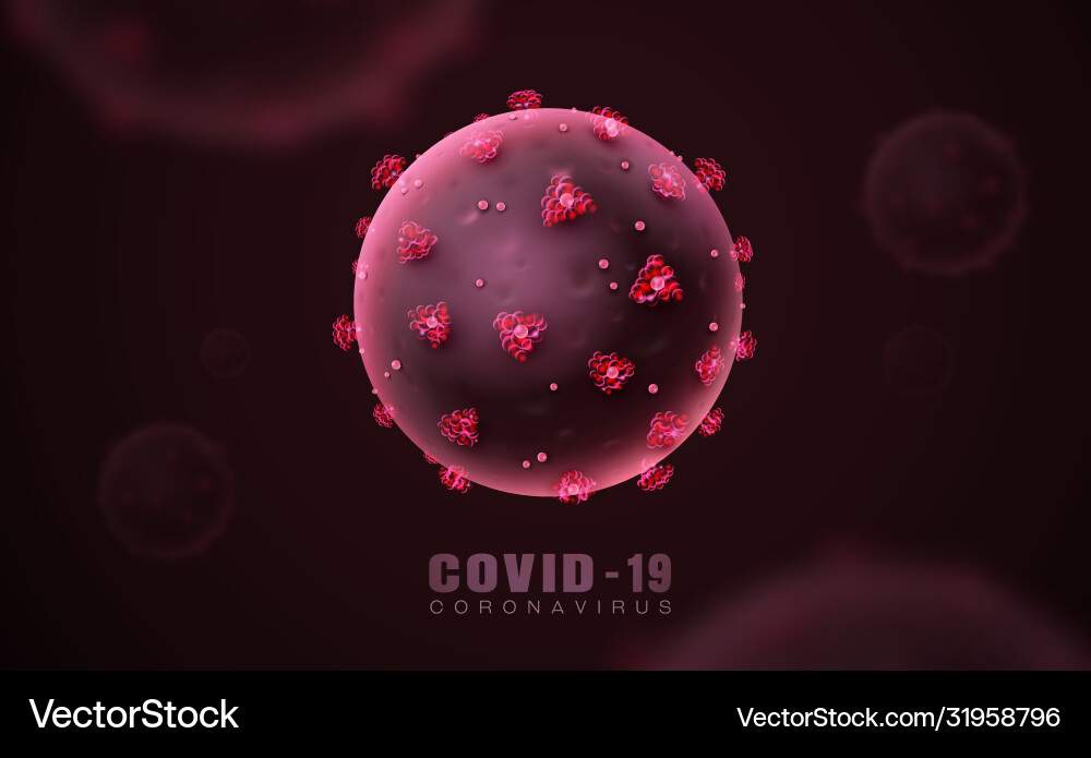 Coronavirus covid19 19 in realistischem Stil Coronavirus covid19 19 in realistischem Stil vektorbild