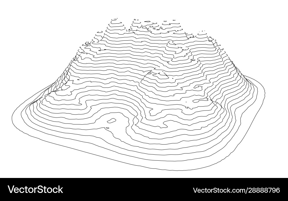 Curve lines in shape part mountain range Vector Image