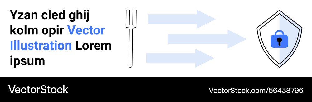 Data security concept with fork arrows Data security concept with fork arrows Vector Image