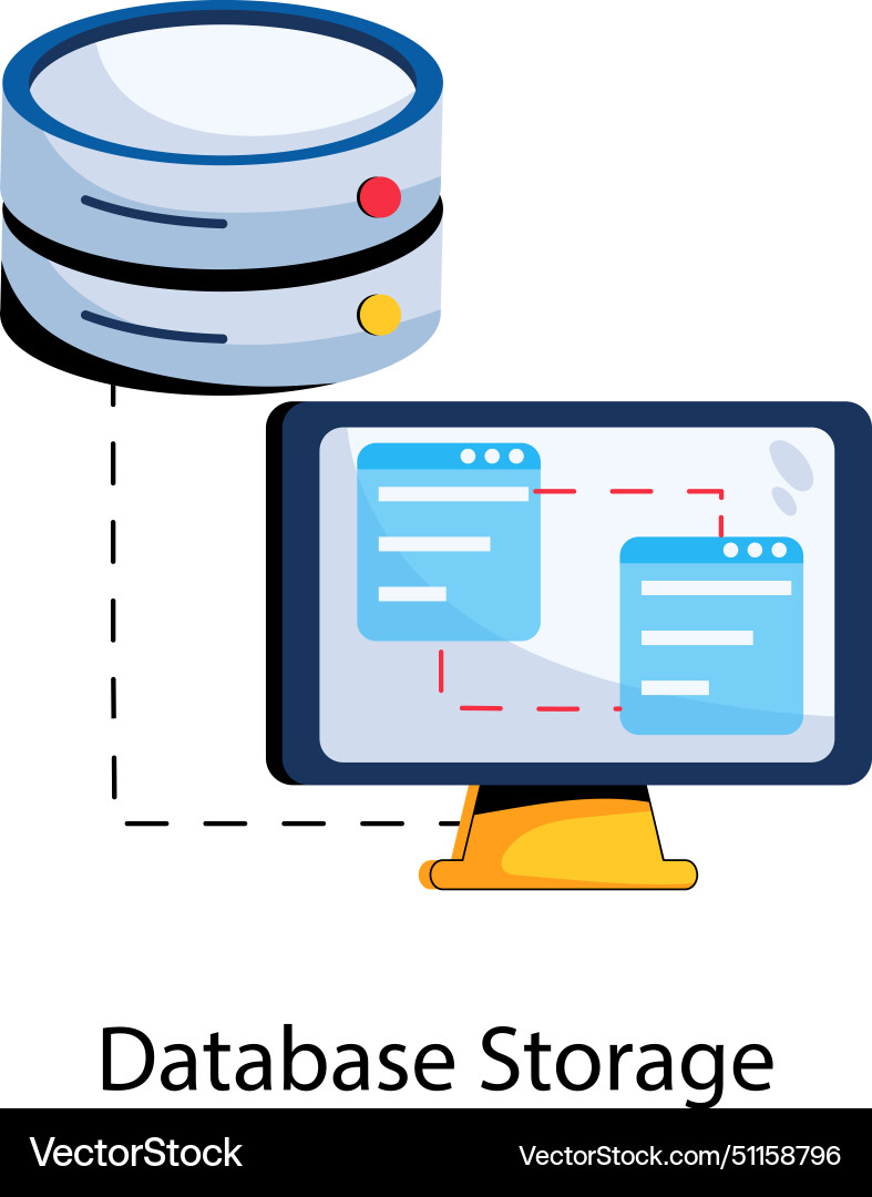Database storage Vector Image