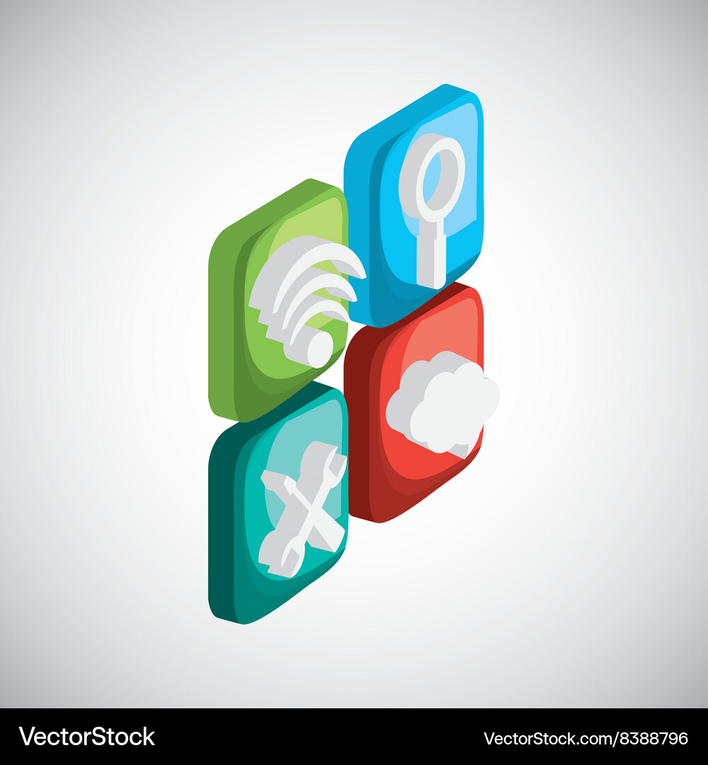 Icon of isometric technology design Vector Image