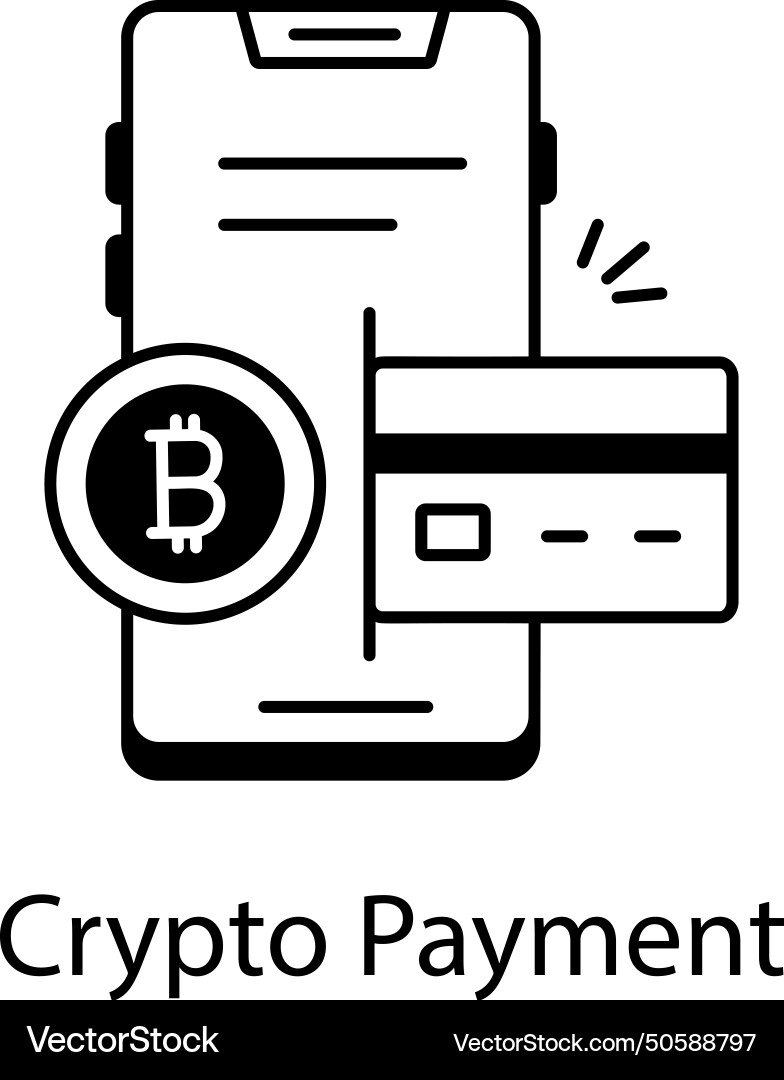 Cryptocurrency linear icon Royalty Free Vector Image