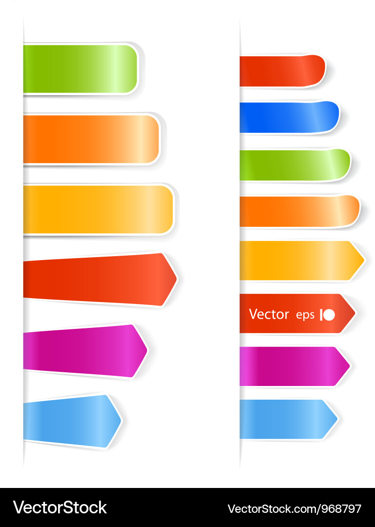 Different color stickers Vector Image
