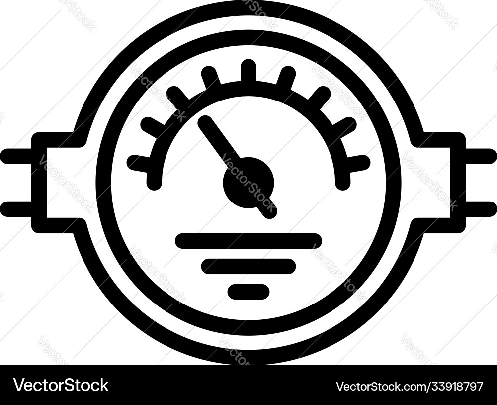 Manometer control icon outline style Manometer control icon outline style vector image