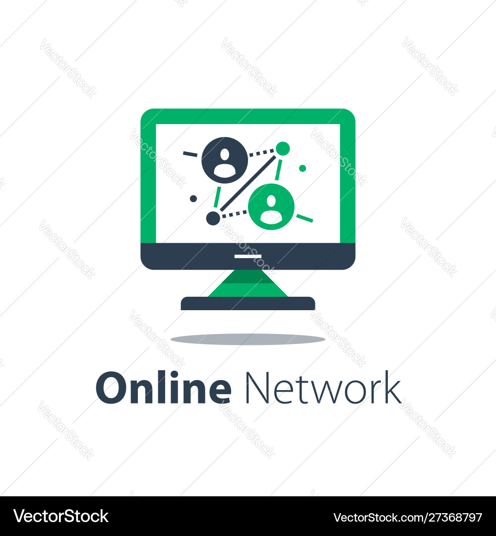 Online Network Connection Vector Image