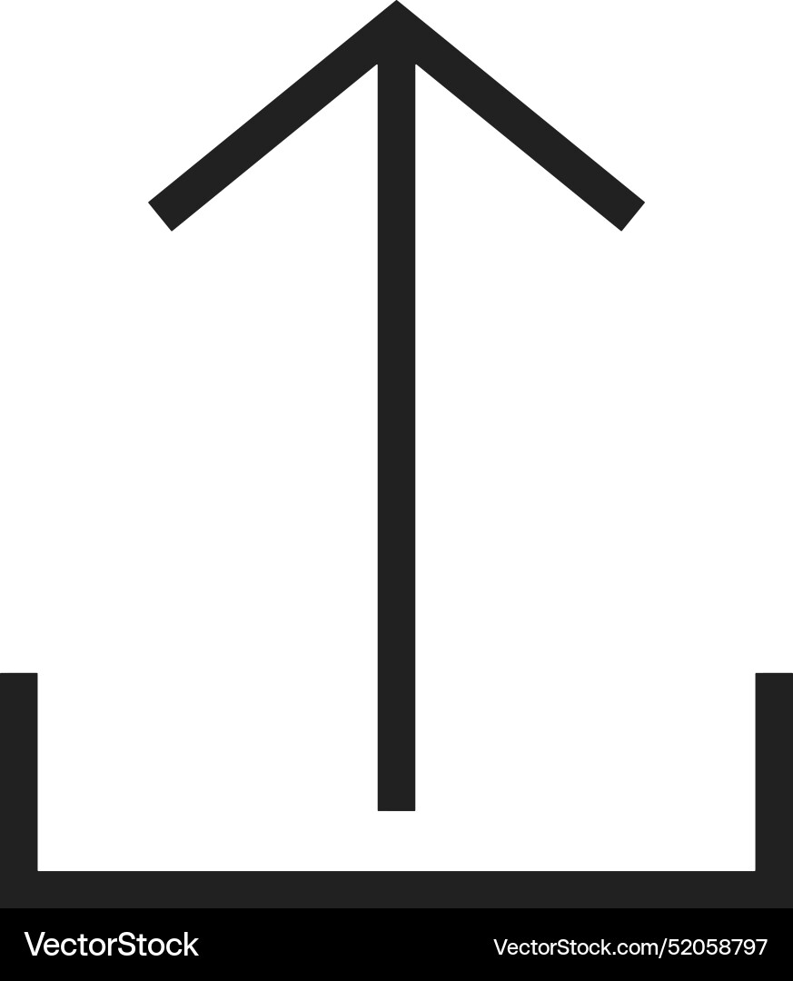 Upload outline icon symbol image Upload outline icon symbol image Vector Image