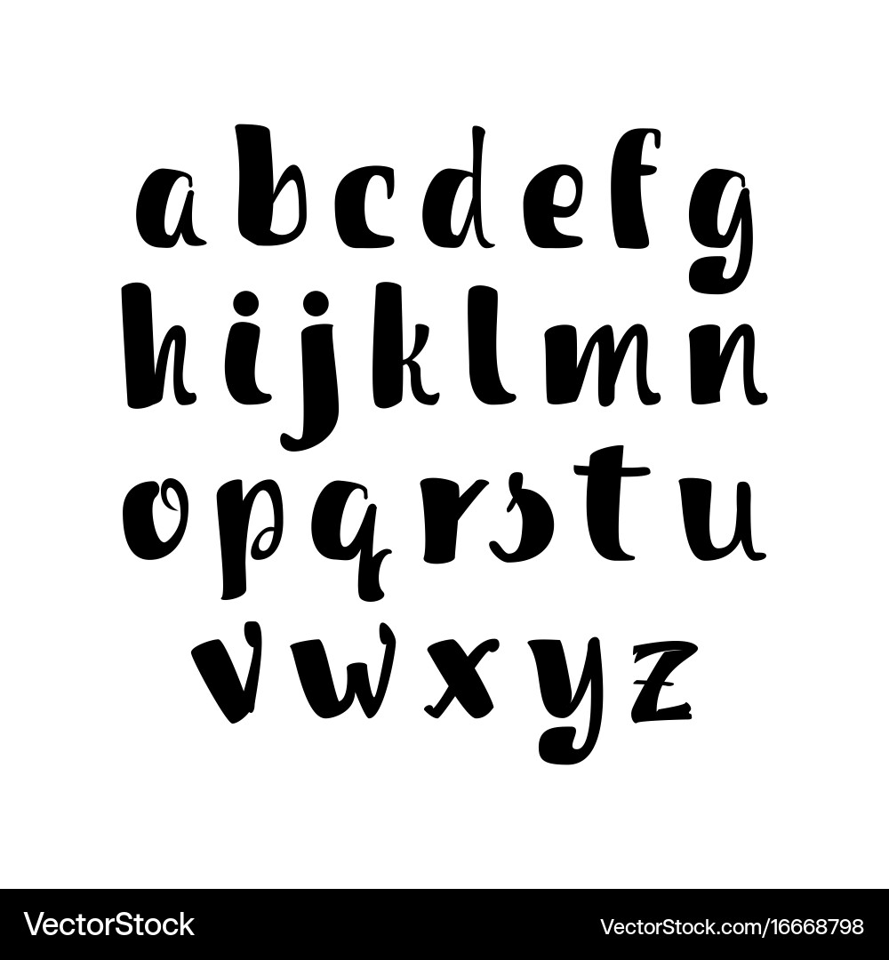 Alphabet calligraphic font unique custom vector image