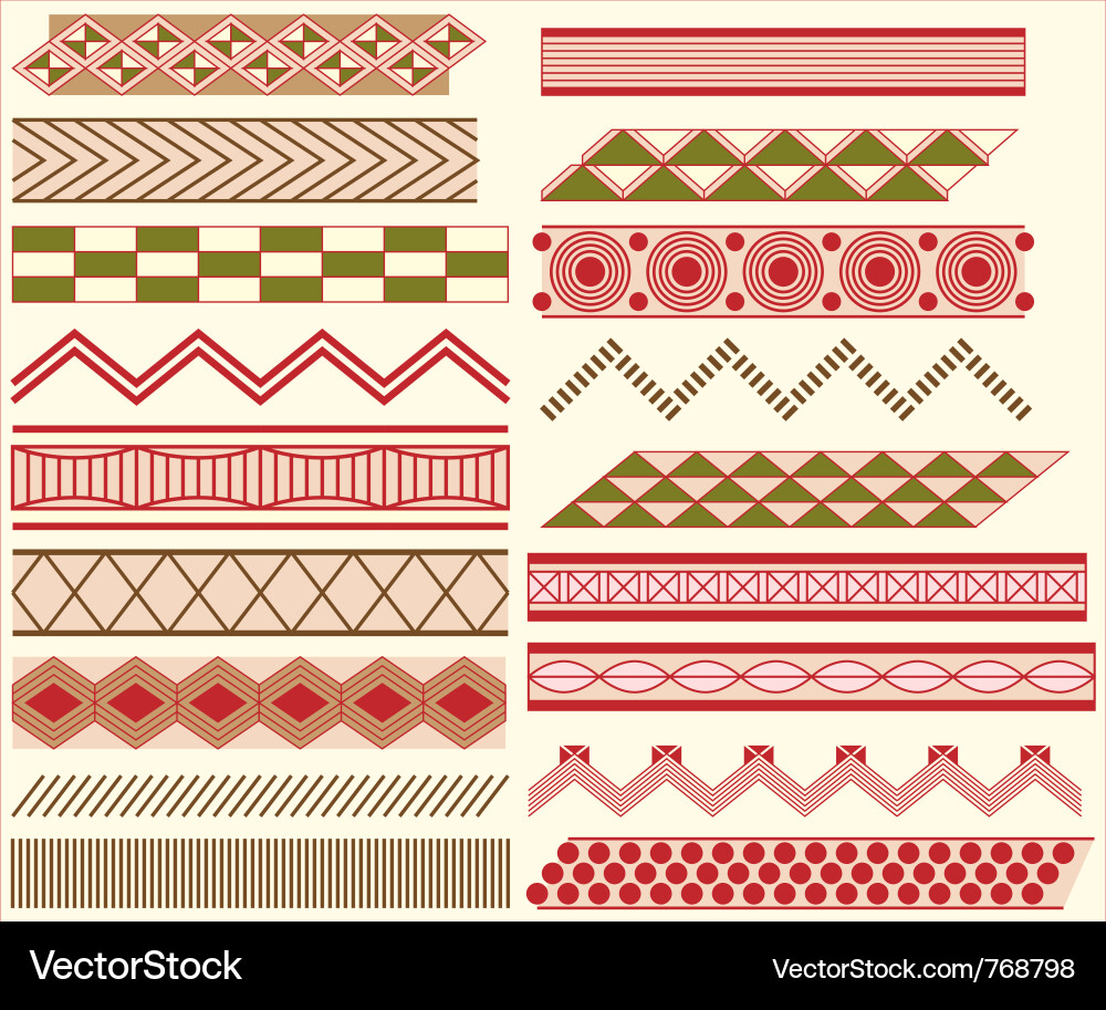 Ancient Linear Motifs Vector Image