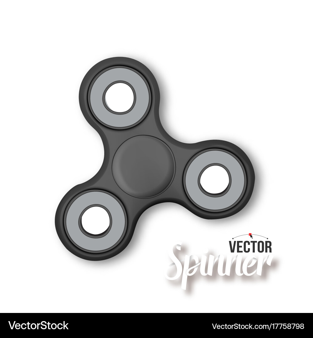 Fidget spinner 3d realistic modern Vector Image