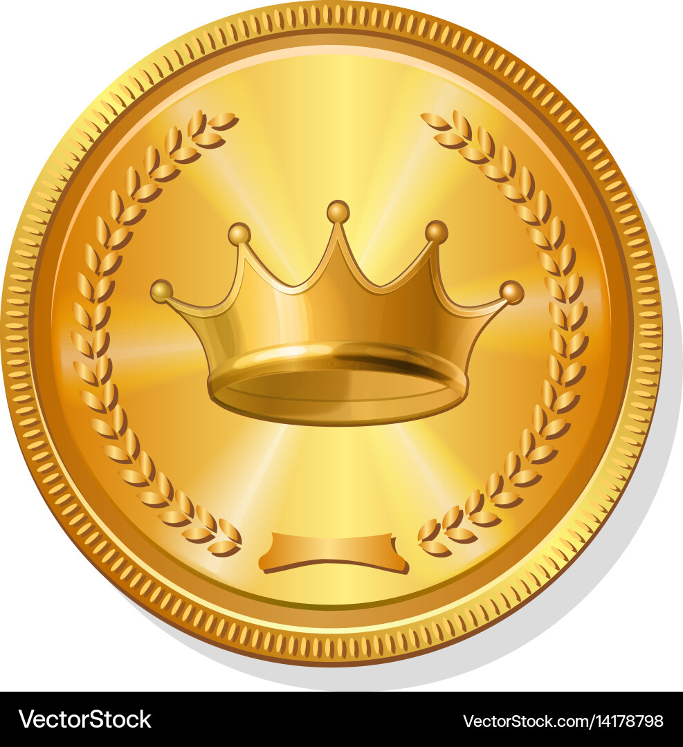 Gold coin icon vector image