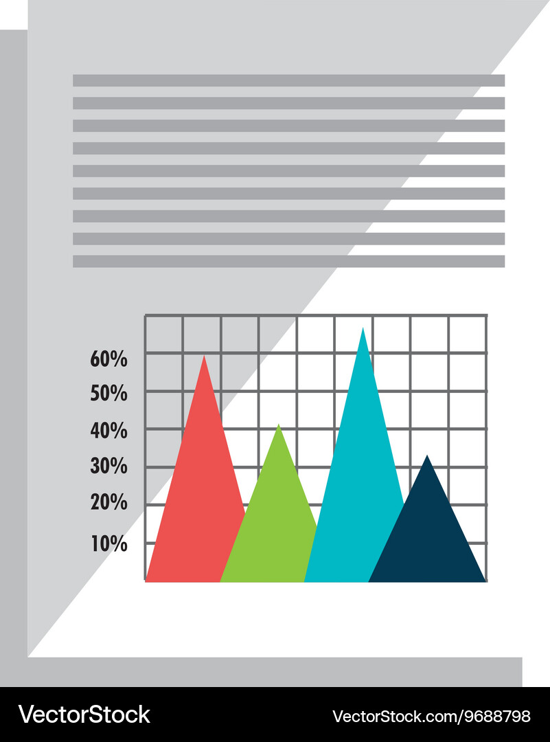 Spreadsheet with statistics graphics icon Vector Image
