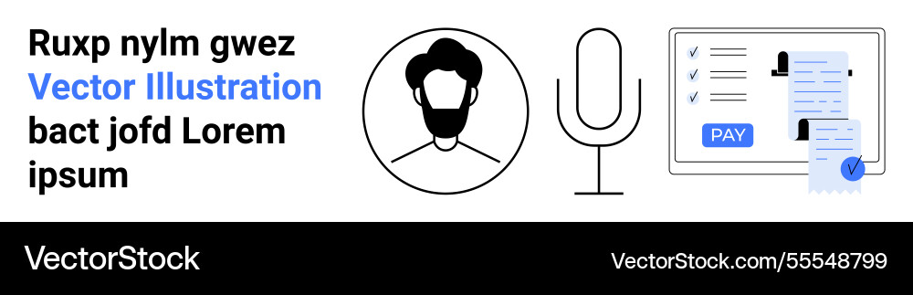 Digital identity verification with audio input Digital identity verification with audio input vector image