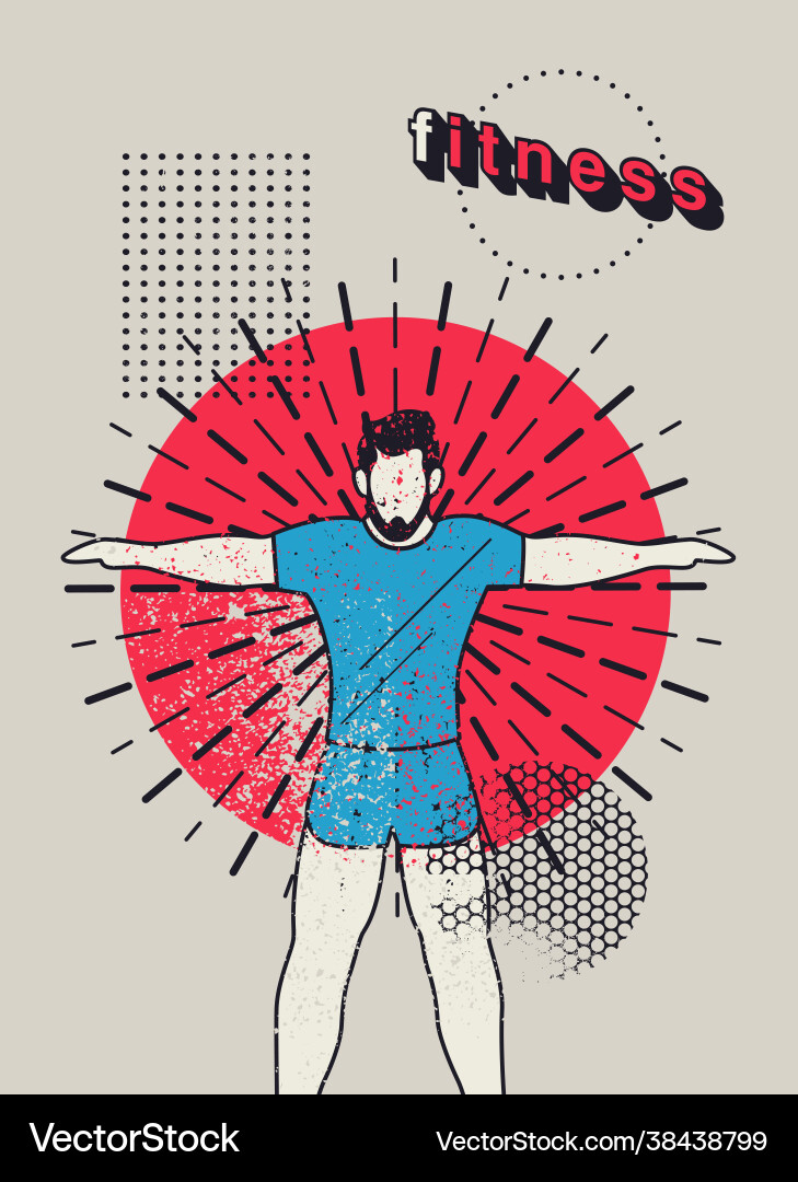 Fitness Sport typografische Vintage Grunge Poster Fitness Sport typografische Vintage Grunge Poster vektorbild