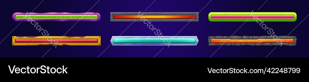 Game Progress Bars - UI Elements vector image