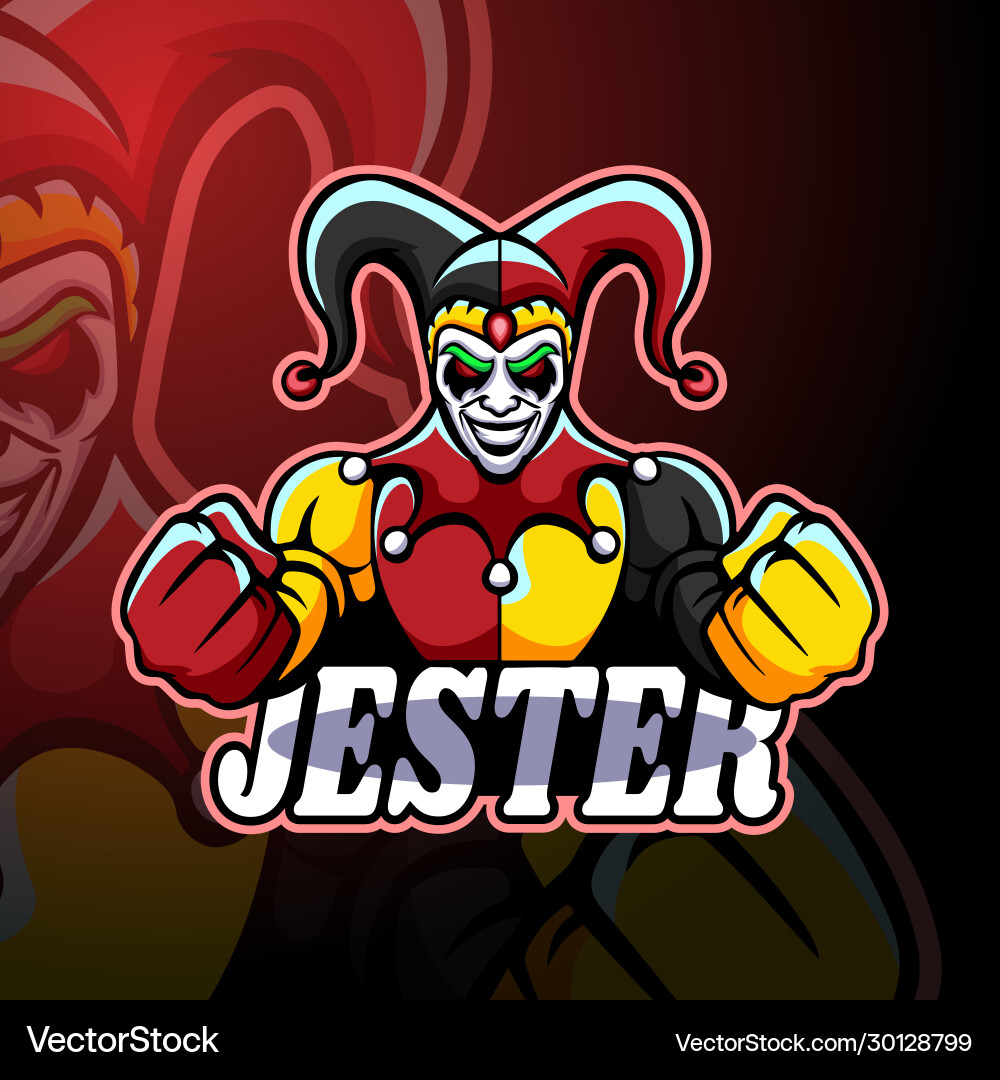 Jester Mascot Logo - Clown Character vector image