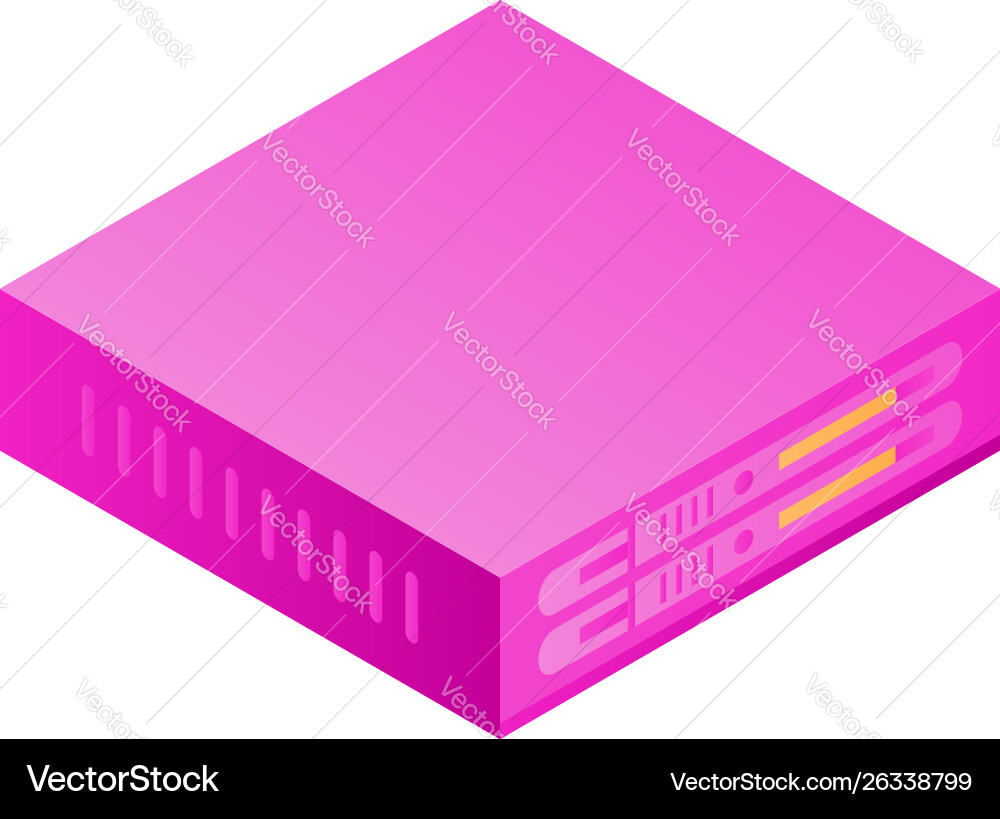 Server icon isometric style Server icon isometric style vector image