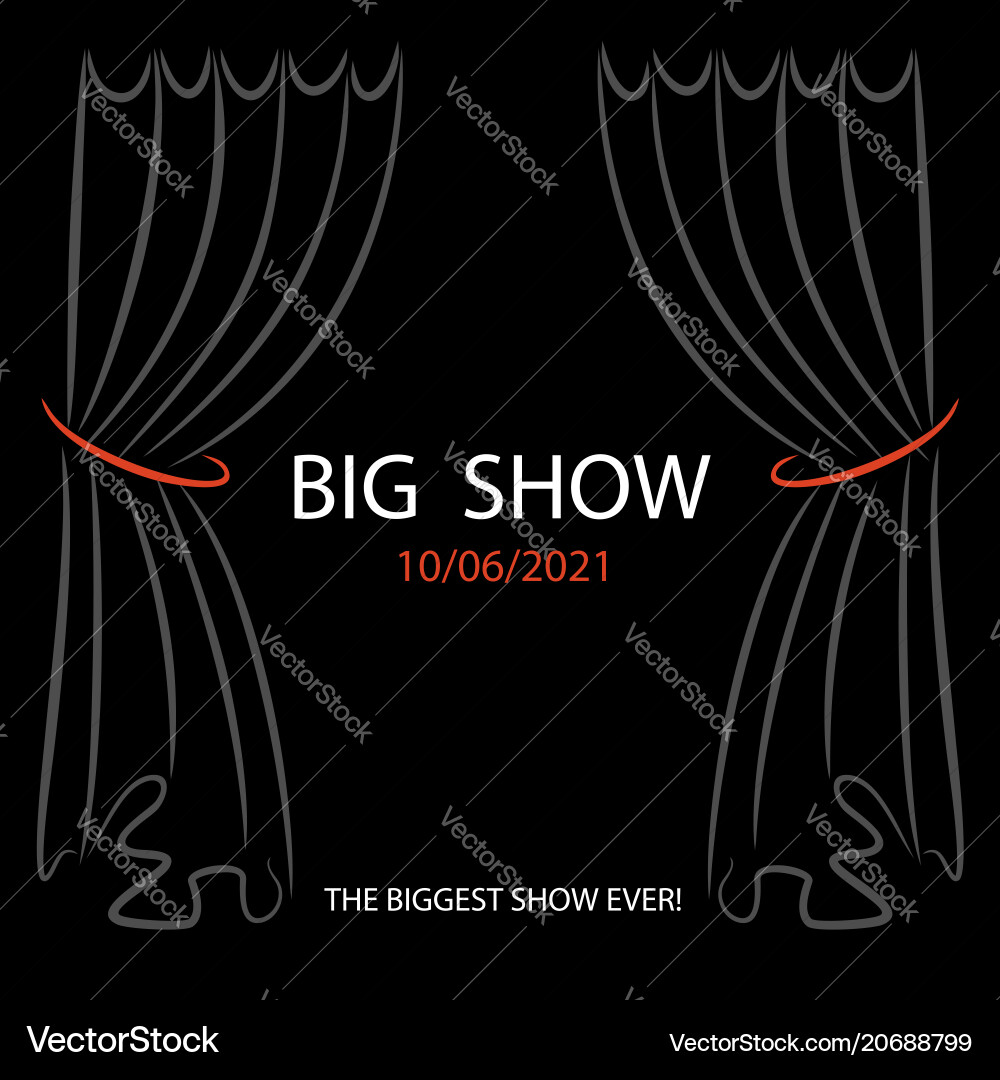Show performance template with curtains Show performance template with curtains vector image