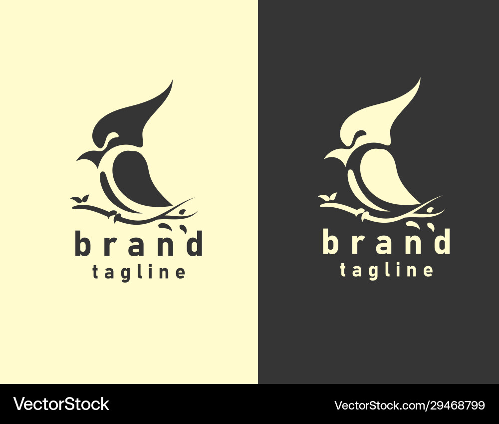 Simple and elegant bird lineart suitable for use vector image