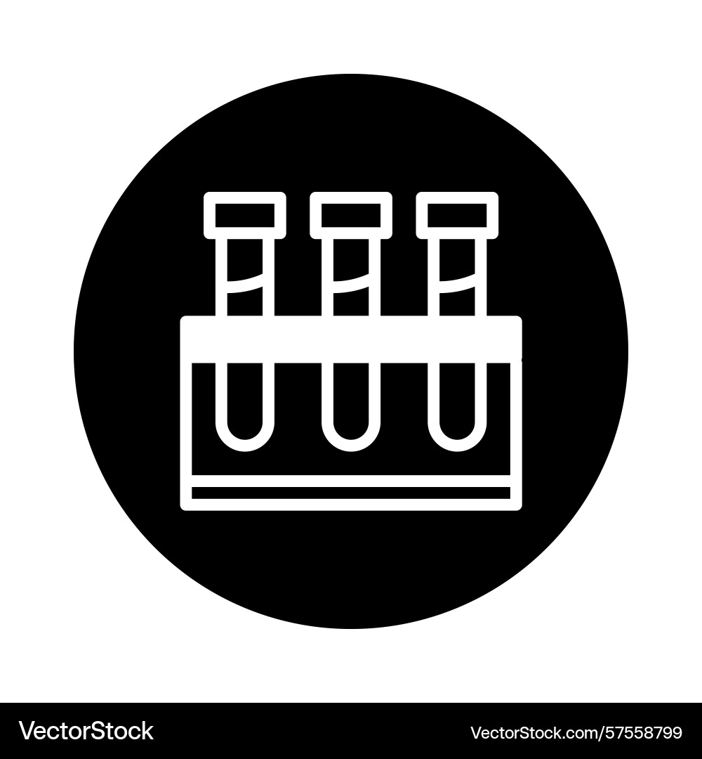 Simple science icon showing set of test tubes Simple science icon showing set of test tubes vector image
