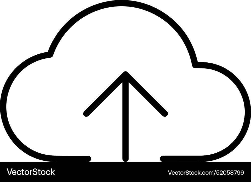 Upload outline icon symbol image Vector Image