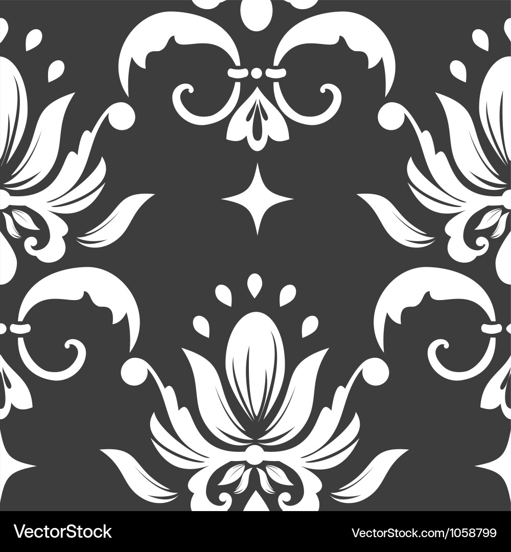 Vintage damask seamless pattern Royalty Free Vector Image