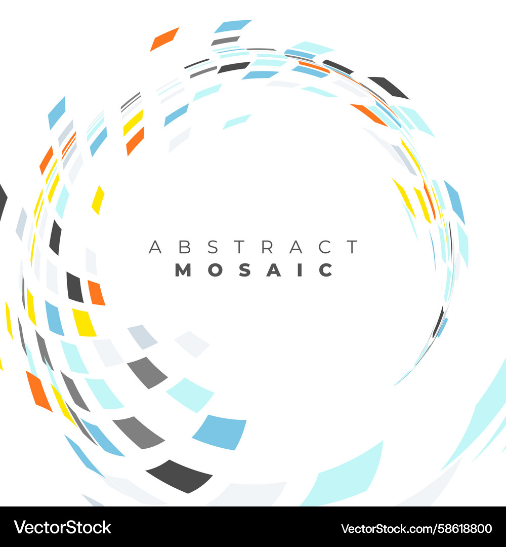 Abstract and colorful mosaic swirl pattern Vector Image