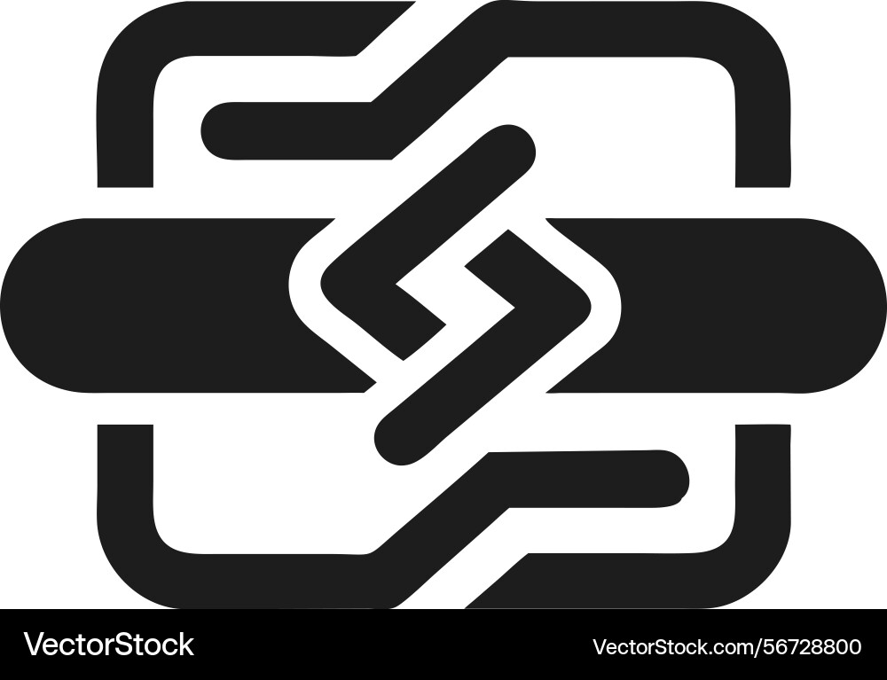 Abstract graphic representation of connection vector image
