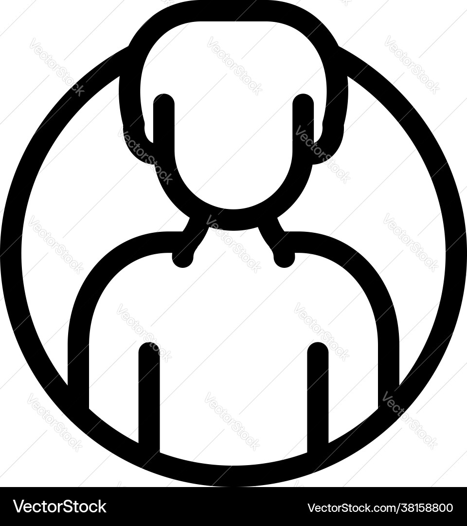Anonymous user icon outline style Anonymous user icon outline style vector image