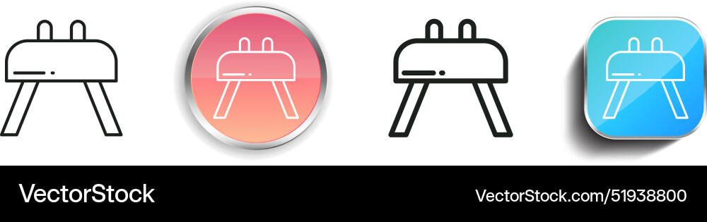 Buck icon thin linear regular and button style Vector Image